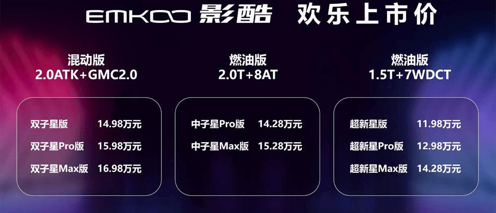 yingku, GAC chuanqi, GMC