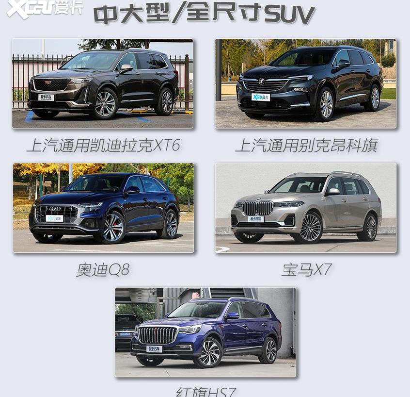 奧迪,寶馬,奔馳,紅旗,凱迪拉克