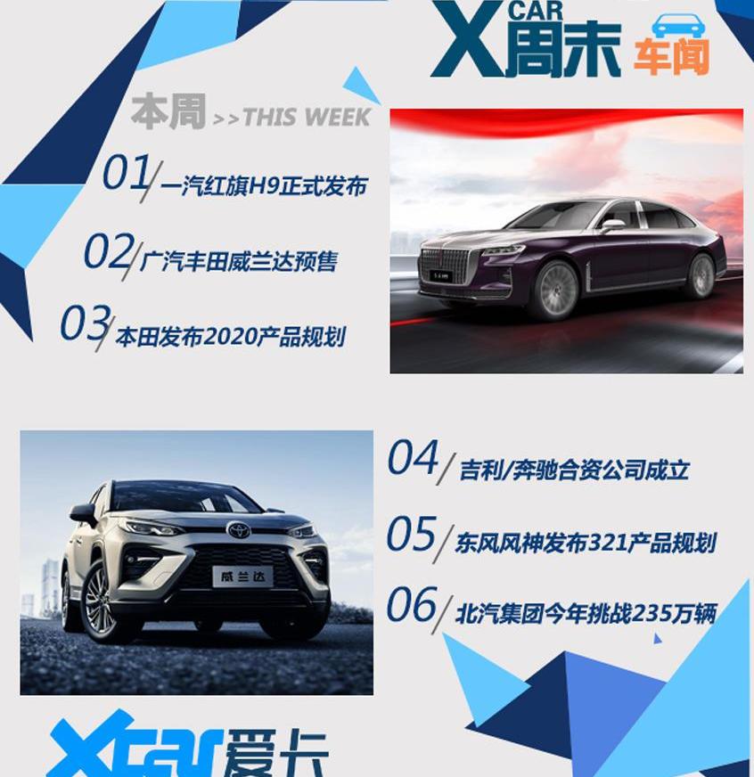 紅旗,紅旗H9,威蘭達,本田,豐田